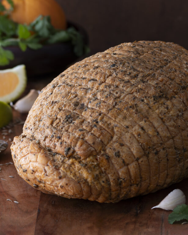 whole roast of cuban roast pork by Farmers & Cooks