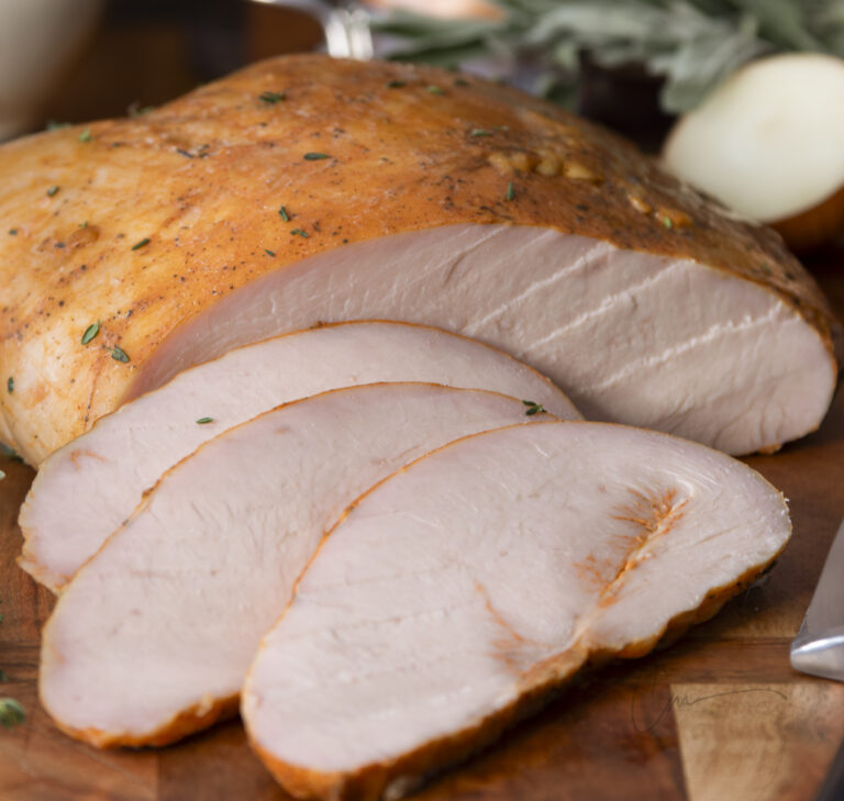 Slices of Farmers & Cooks Holiday Roast Turkey
